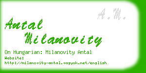antal milanovity business card